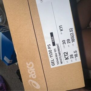 ASICS Gel-1130 PS Kids Sneakers - White and Midnight
